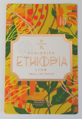 STARBUCKS Reserve Tasting Taster Card Mint - SUN-DRIED ETHIOPIA LIMU 2016