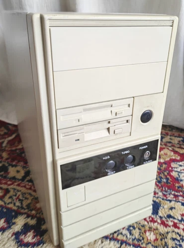 Computer case with 230W AT power supply and Mhz display,386 AT Retro PC Gehäuse