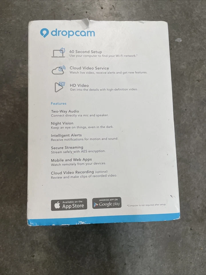 Dropcam Wi-Fi Wireless Video Monitoring Camera Open Box - Image 4 of 4