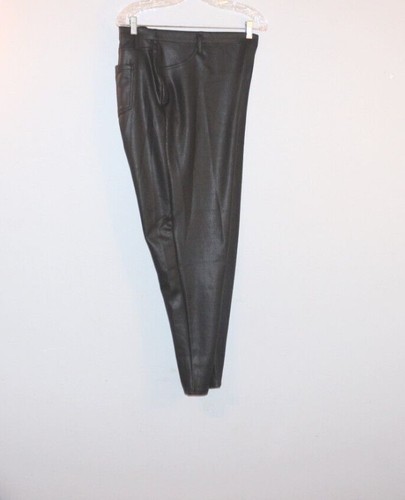 Faux Leather Black XXL 2XG 20 Pull On 