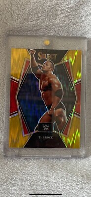 2022 Panini WWE Select The Rock Premier Level No. 162 Gold Flash
