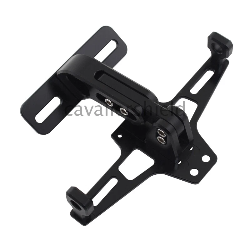 Black License Plate Holder LED Light Bracket Fender Eliminator For Ducati Suzuki - Image 4 of 4