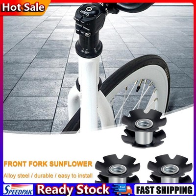 3pcs Mountain Bike Fangled Nut 28.6mm Bicycle Steer Tube Ahead Headset Star Nuts
