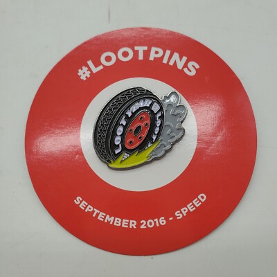 New Loot Crate September 2016 Speed Goodyear Car Tire Burnout Racing Pin FP20
