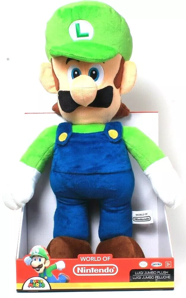 1 World Of Nintendo Super Mario Official Licensed Product Luigi Jumbo Plush