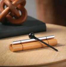 WOODSTOCK ZENERGY SOLO ZEN CHIME LARGE 7" SILVER RELAX CALM MEDITATION WOOD