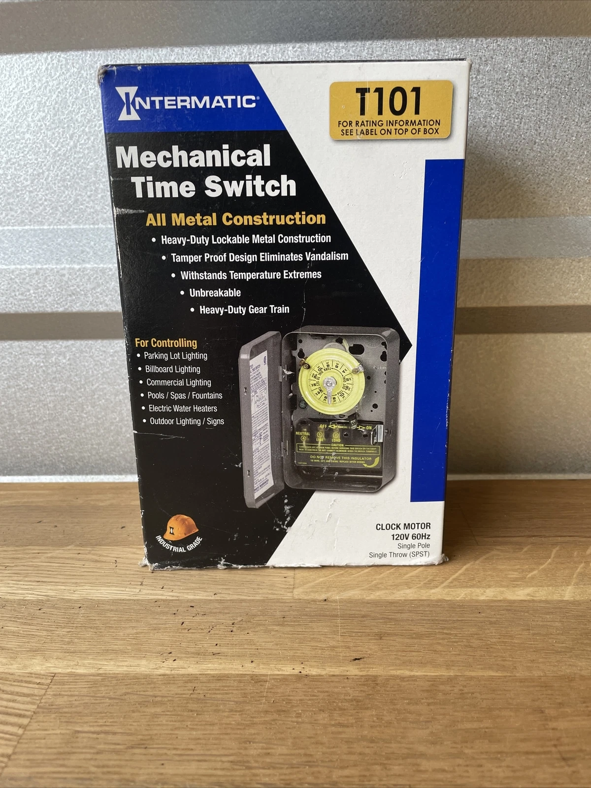 Intermatic T101 24 Hour Industrial Grade Indoor Mechanical Time Switch 120v SPST