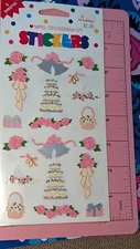 Vintage Mrs Grossmans Stickers Giant Wedding Cake Bells new in pack 3 sheets