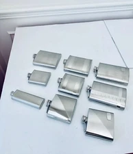 NIB Stainless Steel Liquor Pocket Hip Flask Screw Cap with Funnel  2.5oz - 6oz