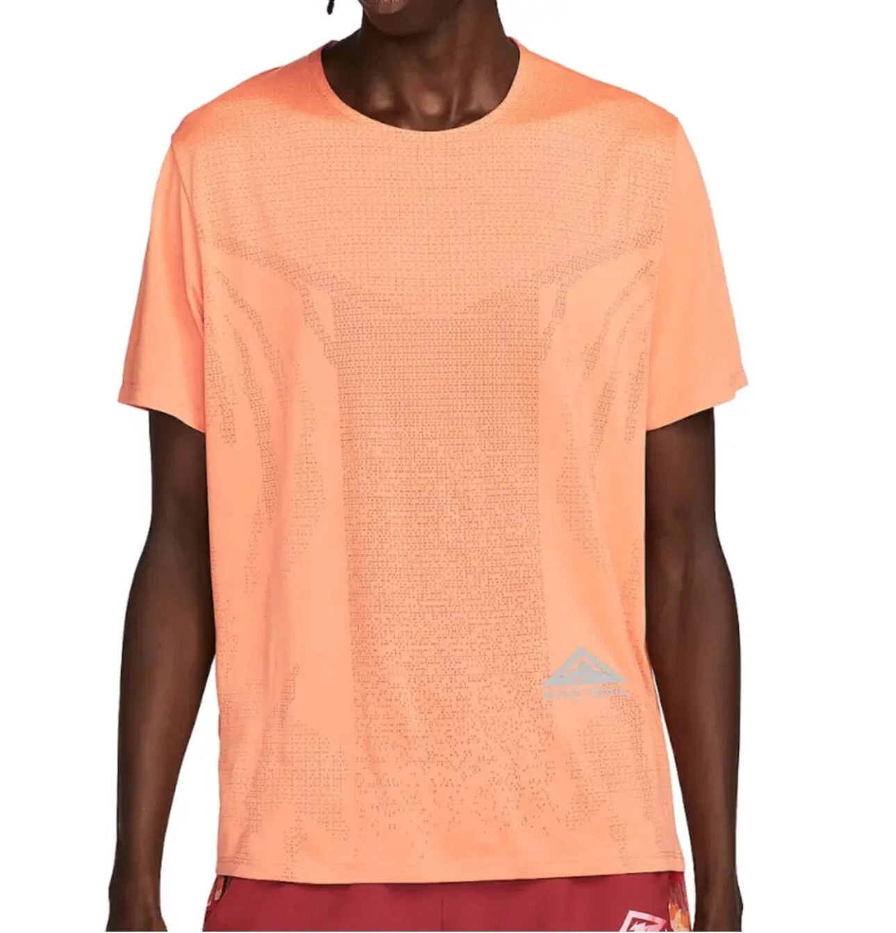 NWT Nike DM4646-871 Men Dri-Fit Rise 365 Trail Running Top Orange Trance Size XL