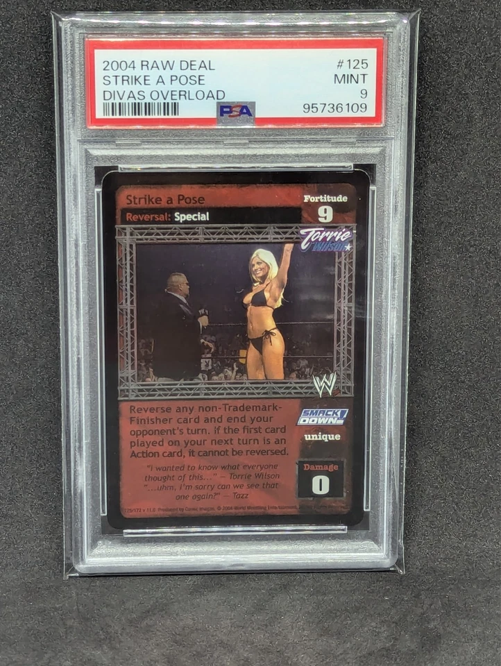 WWE: Strike a Pose - Torrie Wilson Raw Deal Wrestling WWF Rare Foil - PSA 9 Mint - Image 3 of 3