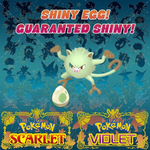 MANKEY POKEMON SCARLET VIOLET ✨ SHINY EGG 6 IV ✨ CUSTOM AVAILABLE ✨
