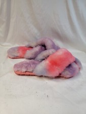 EMU AUSTRALIA MAYBERRY SLIPPER SHEEPSKIN FUR CORAL TIE DYE SLIPPER SIZE 10