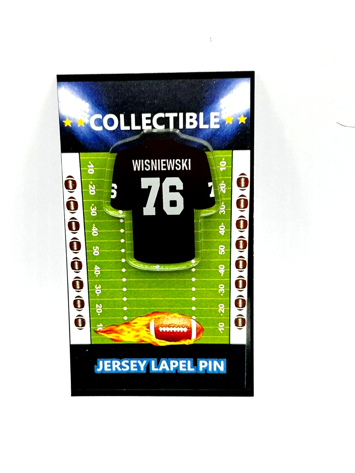 Las Vegas Raiders Steve Wisniewski Retro Black Hole Nation Jersey Lapel Pin