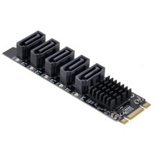 M.2 NGFF B M Key SATA to 5 Ports SATA 3.0 6Gbps Expansion Card JMB575 Chipset