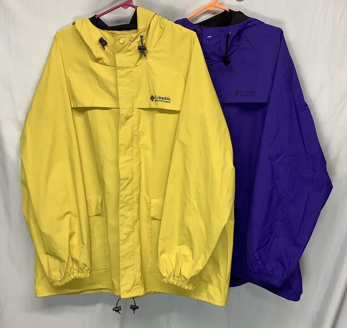 rare vintage COLUMBIA Sportwear Hooded Vented Waterproof PVC rare vintage COLUMBIA Sportwear Hooded Vented Waterproof PVC