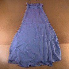 Alfred Angelo Womens Size Small Periwinkle Chiffon Sleeveless Floor Length Dress
