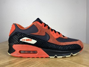 Men's Nike Air Max 90 Premium Team Orange Halloween Black Size 10  333888-800 | eBay