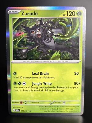 Pokmon TCG - ZARUDE - 011/191 - Reverse Holo - Surging Sparks (2024) - NM+  | eBay