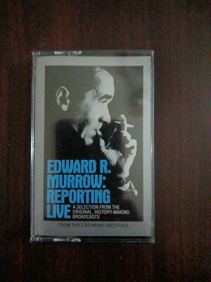 Edward R. Murrow Reporting Live From CBS News Archive Cassette Tape 1986 NEW!