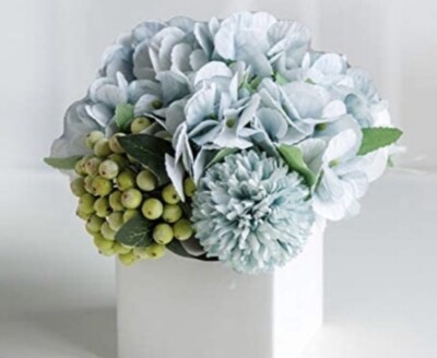 Set Of 2 Artificial Rose Hydrangea NEW beautiful centerpiece.