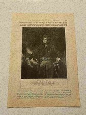 KP130) King George IV Royal Portrait England Cathedral of York 1885 Engraving