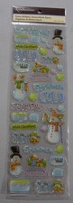 New Recollections scrapbook stickers LET IT SNOW cold snowman White Christmas