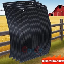 100W 400W Mono Solar Panel 12V Charging Off-Grid Battery Power RV Home Boat Camp