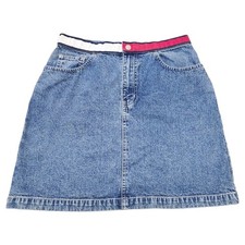 Tommy Hilfiger Y2K Blue Denim Mini Jean Skirt. Sz. 10