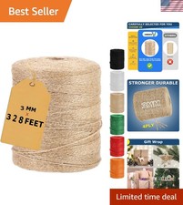 Versatile 100m Jute Twine in Brown - Perfect for Arts, Crafts  Gardening