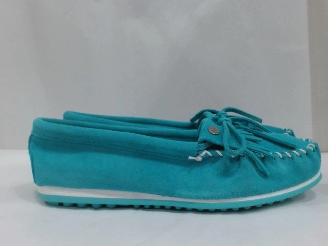 Usado Muy Bueno - Mocasines Minnetonka Mujer Gamuza Kilty Plus, Turquesa, 9.5 Foto 2 de 4