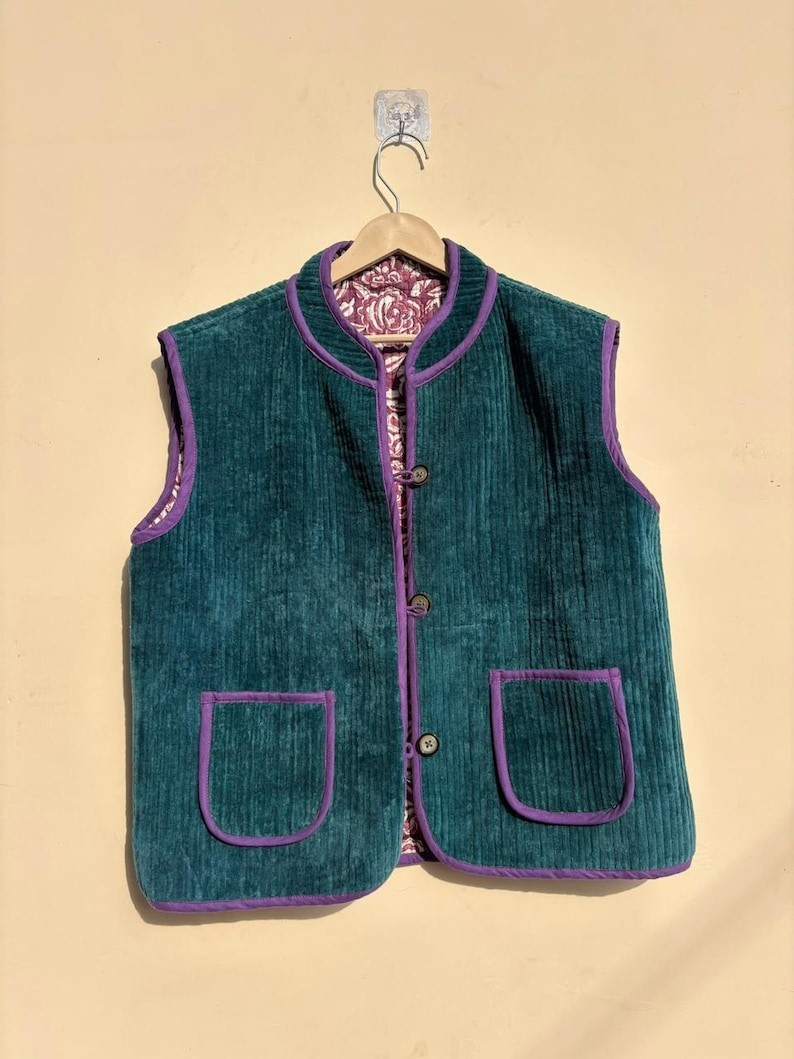 Handmade Suzani Velvet Vest Women Men | Traditional Embroidered Boho Winter Wais