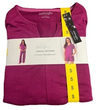 Midnight by Carole Hochman Women’s 3-Piece Pajama Set Pink Size Small