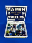 Vintage Marsh Wheeling Cigar Box Full Of Glass Marbles