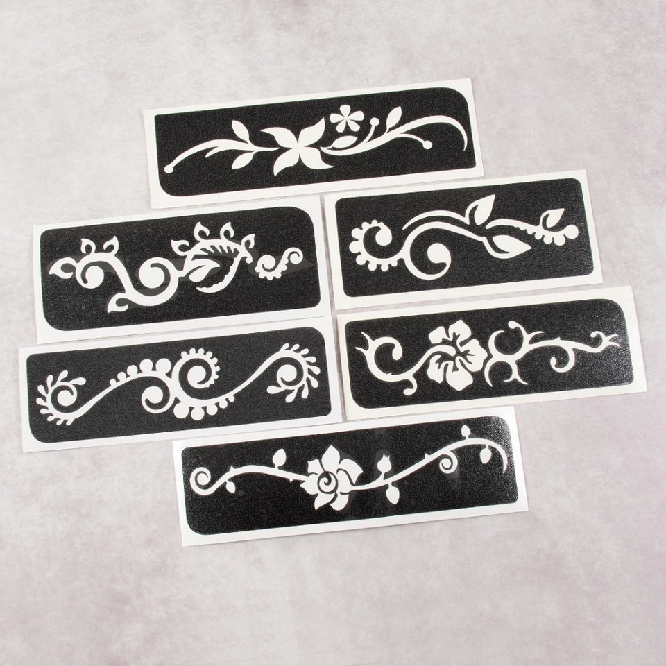 Grimas Selbstklebende Glitzer Tattooschablonen Set Festival 2