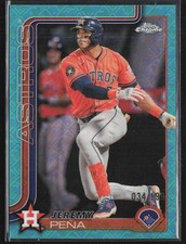 Jeremy Pena 2025 Topps Chrome Logofractor Aqua /199 #239 Houston Astros