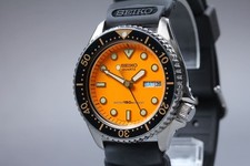 SEIKO Diver 6458-600A Orange Dial 37mm Quartz Watch