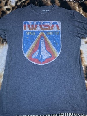Fifth Sun NASA Space Shuttle Graphic Print Gray Men's T-Shirt Size M