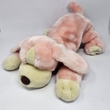 2000 Vintage Rare Toys R Us Animal Alley Pink Darby Dog Plush Stuffed Animal 16"