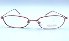 Calvin Klein Eyeglasses Glass Frames Metal Pink Rose Italy 140 139 MSRP 199 