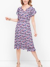 TALBOTS paradise floral popover dress size 6 NEW NWT Womens Casual Party