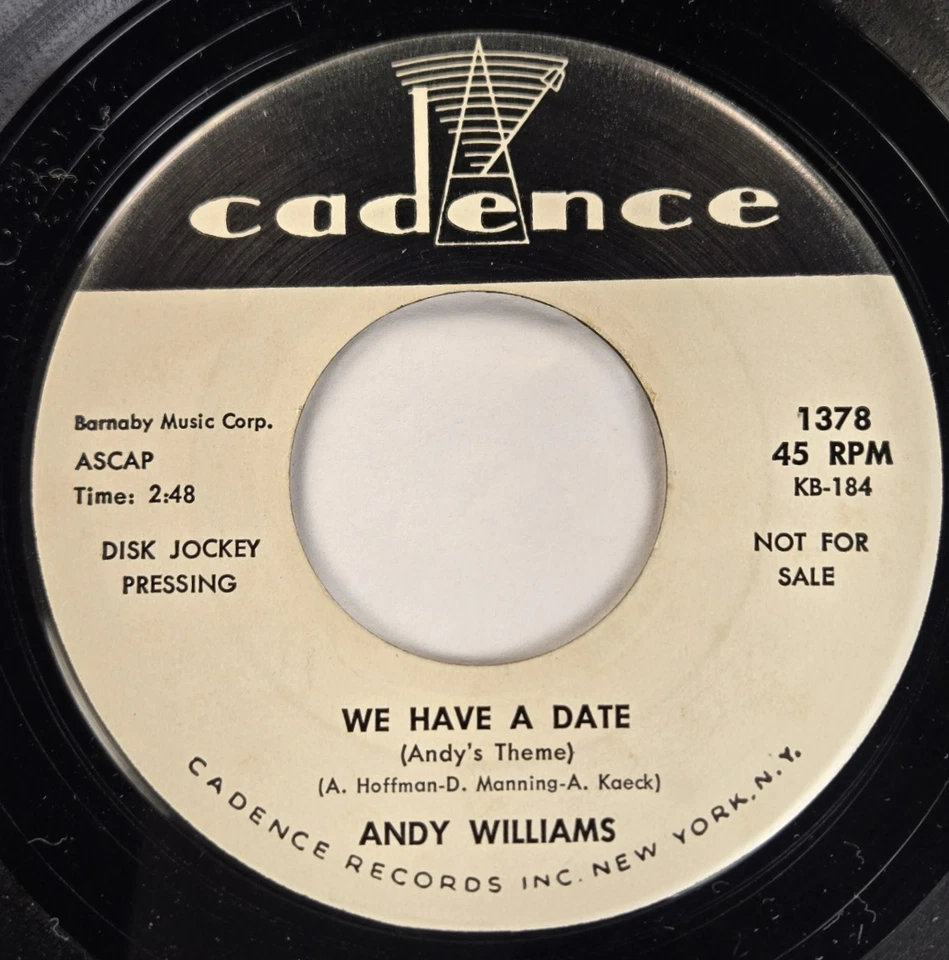 Andy Williams – Wake Me When It's Over / We Have a Date - 1960 Promo Release - Image 2 of 4