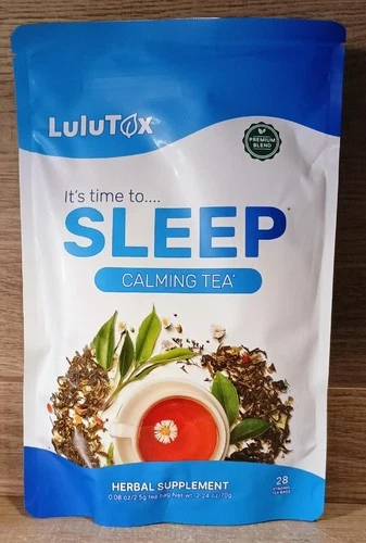Lulutox Sleep Tea, Cortisol Calming Tea with Chamomile, Lavender, Valerian Root
