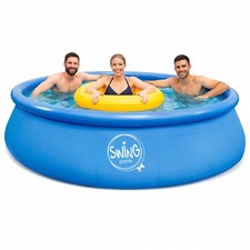 HAF Quick Up Pool Blau 305 x 76 cm Selbsttragender Swimmingpool & …