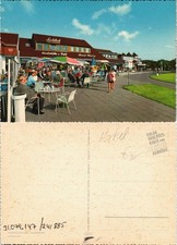Sahlenburg-Cuxhaven Ladenstraße belebt mit Personen, Café Seeblick 1975