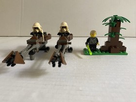 vintage LEGO Star Wars 7128 SPEEDER BIKES Complete 1999 Endor Luke minifigure