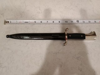 SOLINGEN WORLD WAR II GERMAN SAWBACK BLADE KNIFE WITH SCABBARD