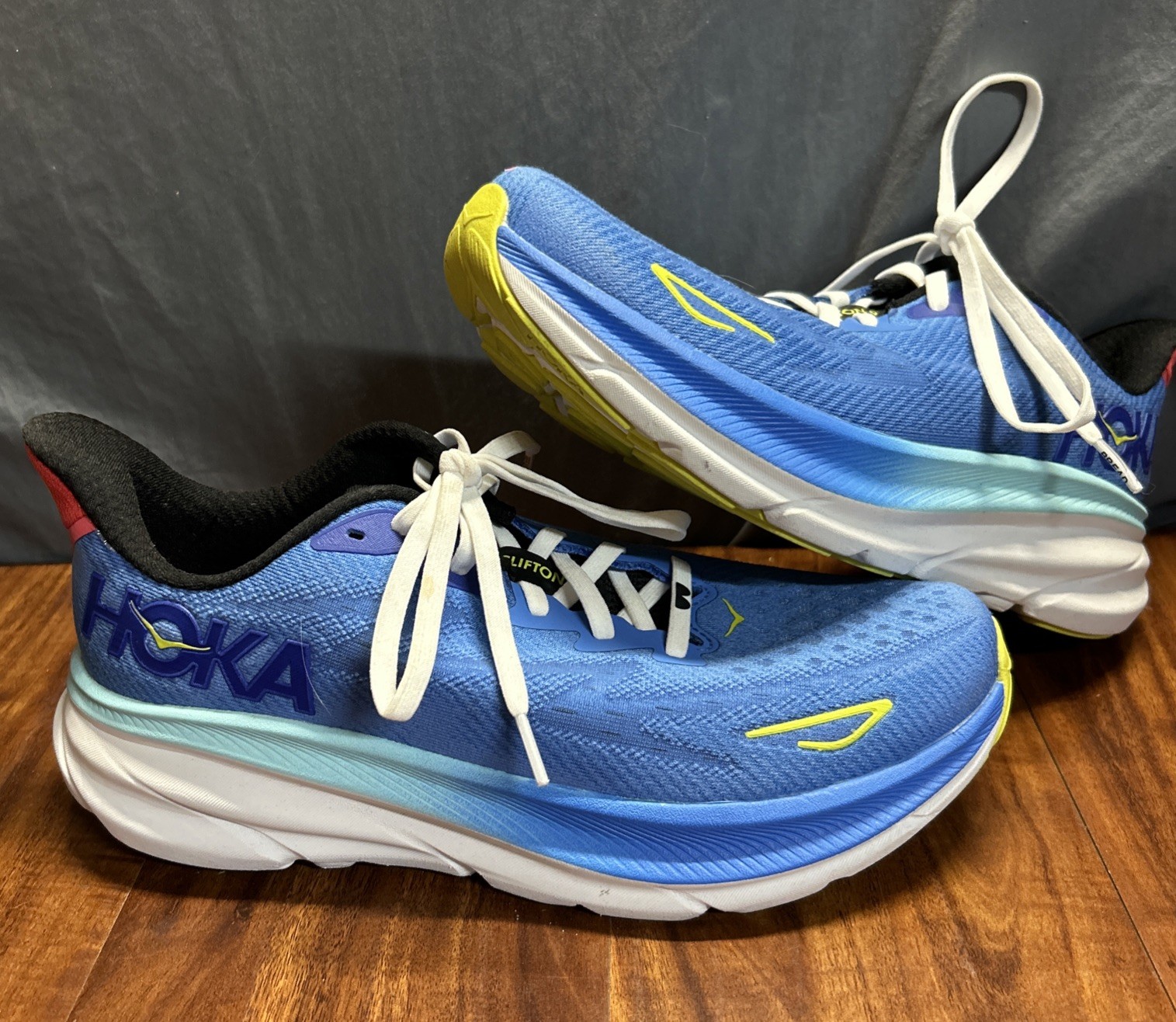 SAOLA Hoka One One Clifton 9 scarpa da corsa sneaker uomo 9D blu virtuale Cerise 1127895