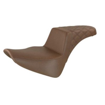 Saddlemen Step Up Seat - Passenger Lattice Stitched - Brown 818-33-173BR