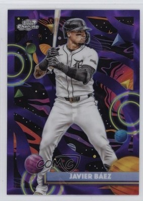 2025 Topps Cosmic Chrome Purple Nebula Refractor /150 Javier Baez Báez #125 4f5
